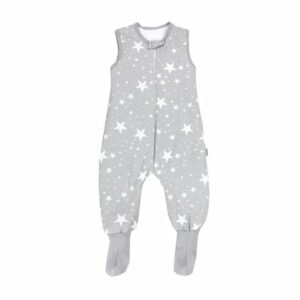 TupTam Baby Winter Schlafsack mit Beinen und Füßen hellgrau