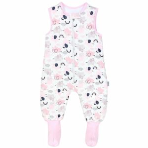 TupTam Baby Winter Schlafsack mit Beinen und Füßen hellrosa