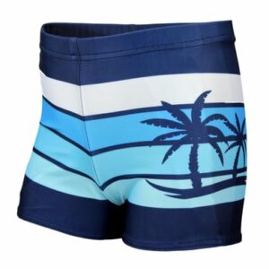 Aquarti Jungen Badehose Gestreift mit Motiven türkis/blau