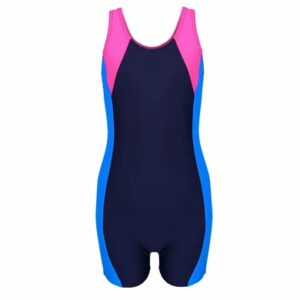 Aquarti Mädchen Badeanzug mit Bein Ringerrücken pink/blau