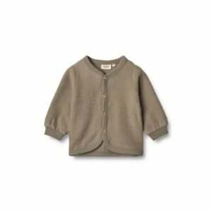 Wheat Strickjacke Wool Fleece grey stone