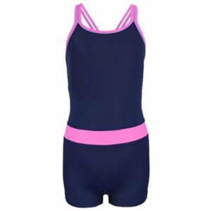 Aquarti Mädchen Badeanzug mit Bein Racerback rosa
