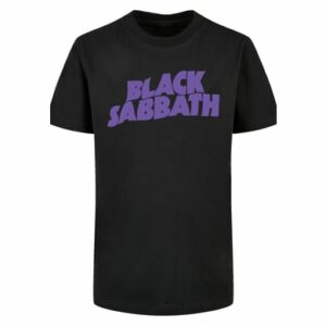 F4NT4STIC Basic Kids Tee Black Sabbath Wavy Logo Black schwarz