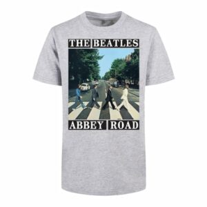 F4NT4STIC Basic Kids Tee The Beatles Abbey Road heathergrey