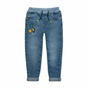 MINOTI Jeanshose mit Aufnähern Denim-Hellblau