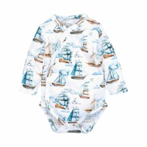 Nini Body Langarm Maritim weiß