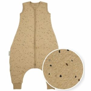 MEYCO Winter Schlafoverall Jumper Rib Mini Spot - Toffee Melange