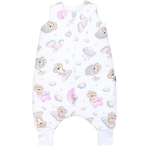 TupTam Baby Winter Schlafsack mit Beinen grau/rosa