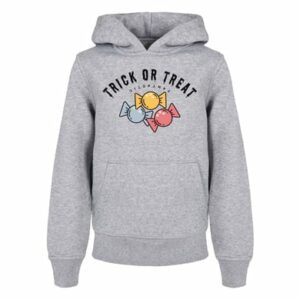 F4NT4STIC Basic Kids Hoodie Trick Or Treat Halloween heathergrey