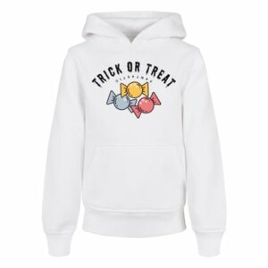 F4NT4STIC Basic Kids Hoodie Trick Or Treat Halloween weiß