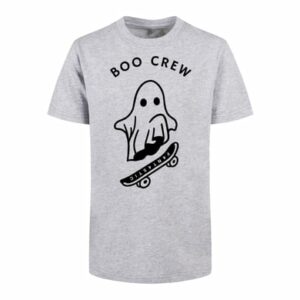 F4NT4STIC Basic Kids Tee Boo Crew Halloween heathergrey