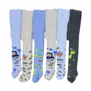 TupTam Baby Jungen Strickstrumpfhose 6er Pack blau/grau