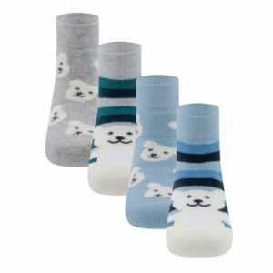 Ewers Socken 4er Pack Thermo Teddy blau-grün