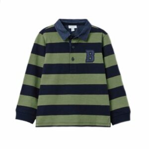 OVS Poloshirt Artichoke Green gestreift