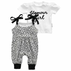 Baby Sweets 2tlg Set Strampler + Shirt Glamour Collection by Katja Kühne weiß schwarz