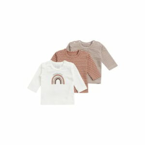 Hust & Claire Langarmshirt Amar Mocca 3er Pack