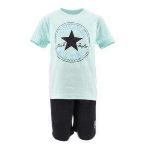 Converse Set T-Shirt und kurze Hose hellblau/schwarz