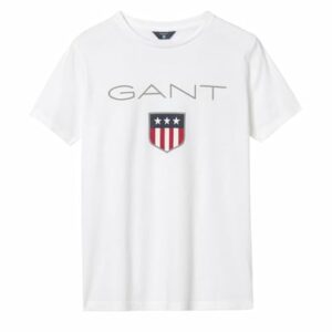 Gant T-Shirt Shield Logo Weiß