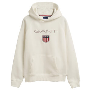 Gant Sweatshirt Shield Hoodie Ecru