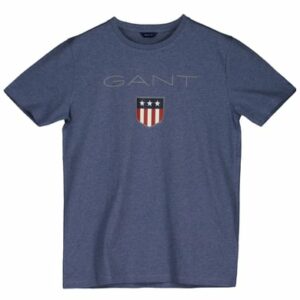 Gant T-Shirt Shield Logo Blau Melange