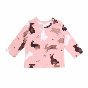 Walkiddy Shirt Happy Rabbits altrosa