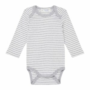 Sense Organics Langarmbody grey stripes