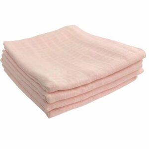 M.M.C. Mullwindel 4 PACK Unifarben 120x120 cm Mulltücher 4 Rosa