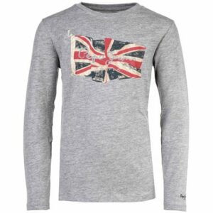 Pepe Jeans Longsleeve FLAG LOGO JR LS Hellgrau