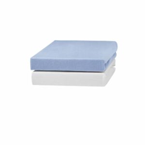 urra Jersey Spannbettlaken 2er-Pack 70 x 140 cm weiß/blau