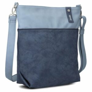 zwei Jana J12 - Schultertasche 33 cm nubuk-blue