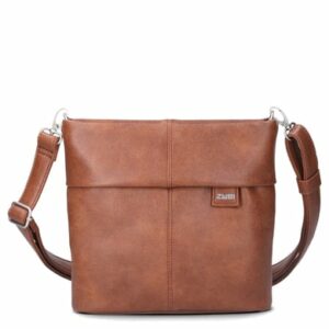 zwei Mademoiselle M8 - Schultertasche 25 cm cognac